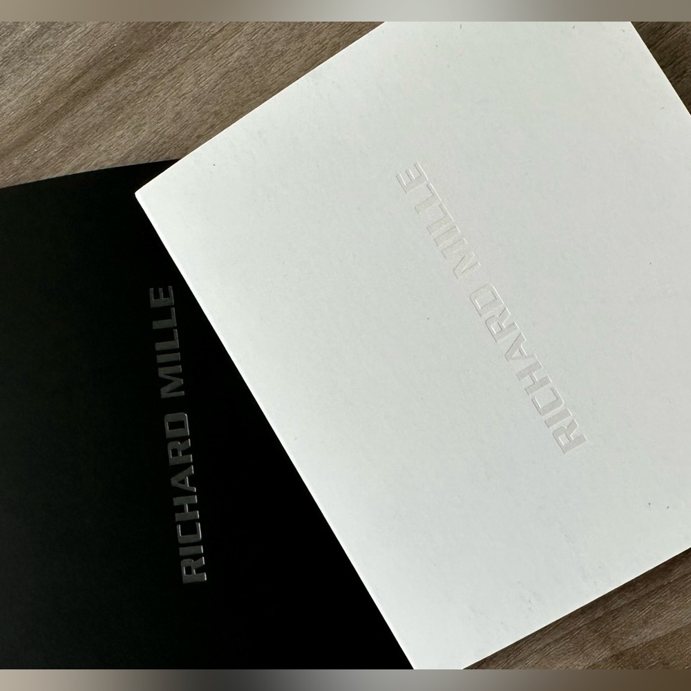 Richard Mille polishing cleaning cloth white and black